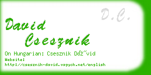 david csesznik business card